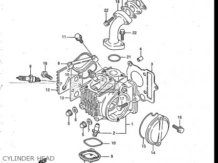 CYLINDER HEAD - RB50 1987 (H) USA (E03)