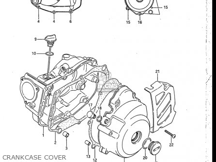 CRANKCASE COVER - RB50 1987 (H) USA (E03)