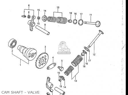CAM SHAFT - VALVE - RB50 1987 (H) USA (E03)