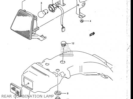 REAR COMBINATION LAMP - RB50 1987 (H) USA (E03)
