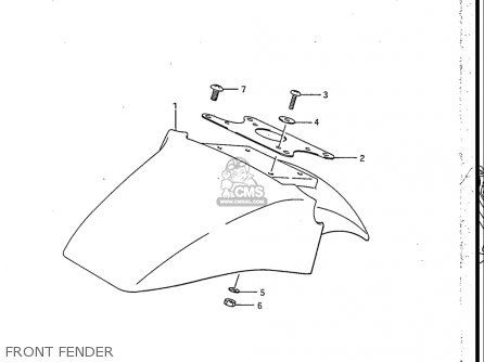 FRONT FENDER - RB50 1987 (H) USA (E03)