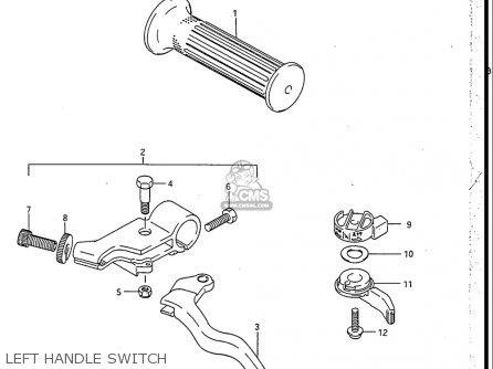 LEFT HANDLE SWITCH - RB50 1987 (H) USA (E03)