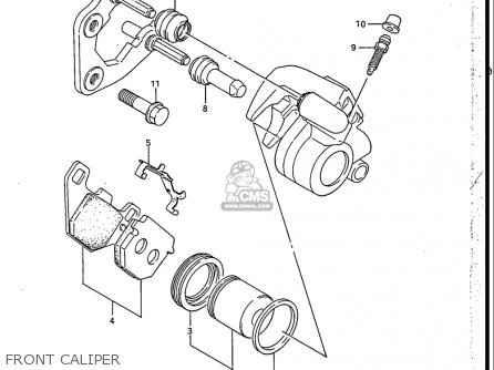 FRONT CALIPER - RB50 1987 (H) USA (E03)