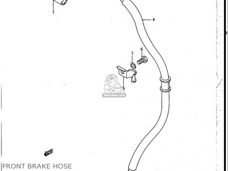 FRONT BRAKE HOSE - RB50 1987 (H) USA (E03)