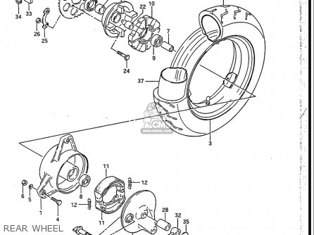 REAR WHEEL - RB50 1987 (H) USA (E03)