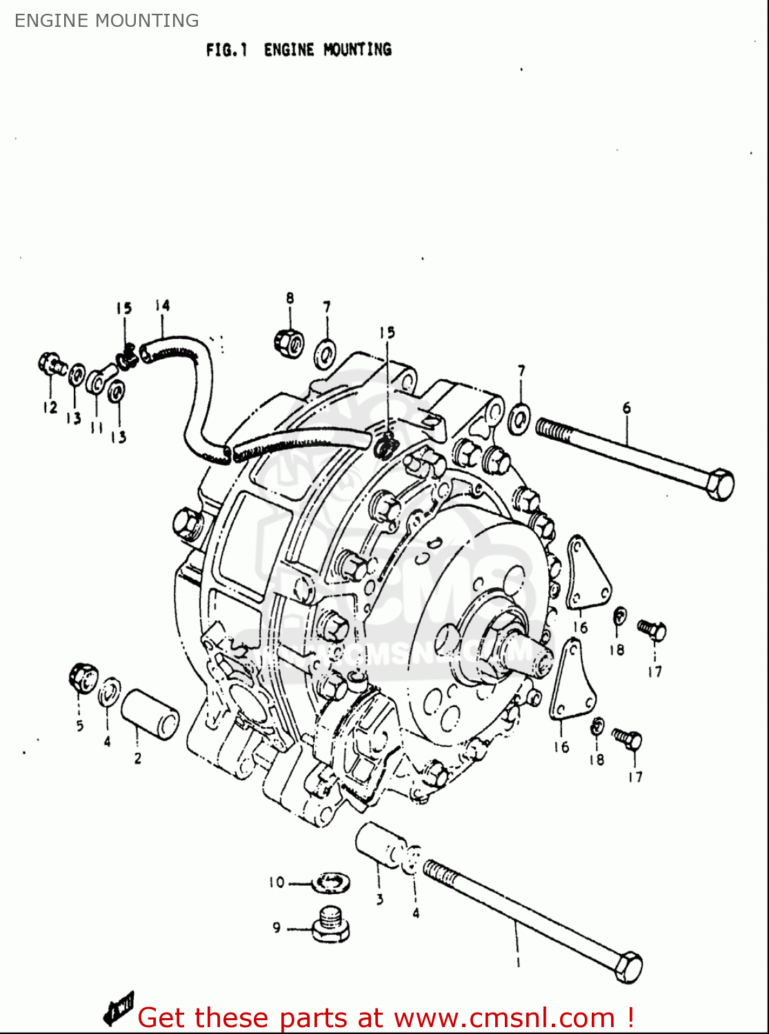 ENGINE MOUNTING RE5 RE5M RE5A 1975 1976 (M) (A) USA (E03) / 497CC ROTARY