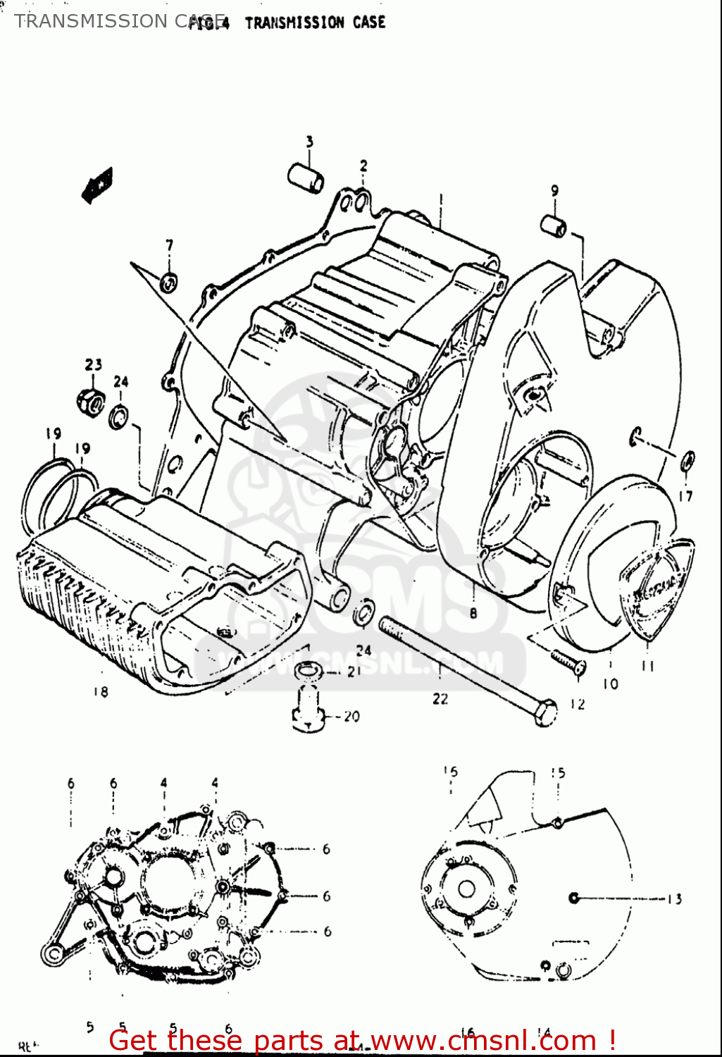 TRANSMISSION CASE RE5 RE5M RE5A 1975 1976 (M) (A) USA (E03) / 497CC ROTARY