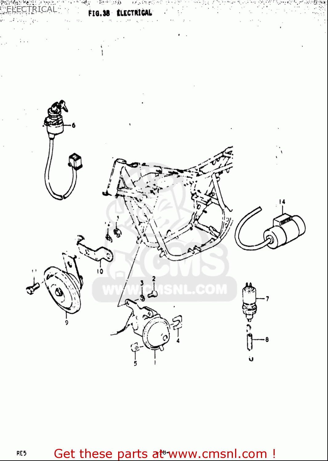 ELECTRICAL RE5 RE5M RE5A 1975 1976 (M) (A) USA (E03) / 497CC ROTARY