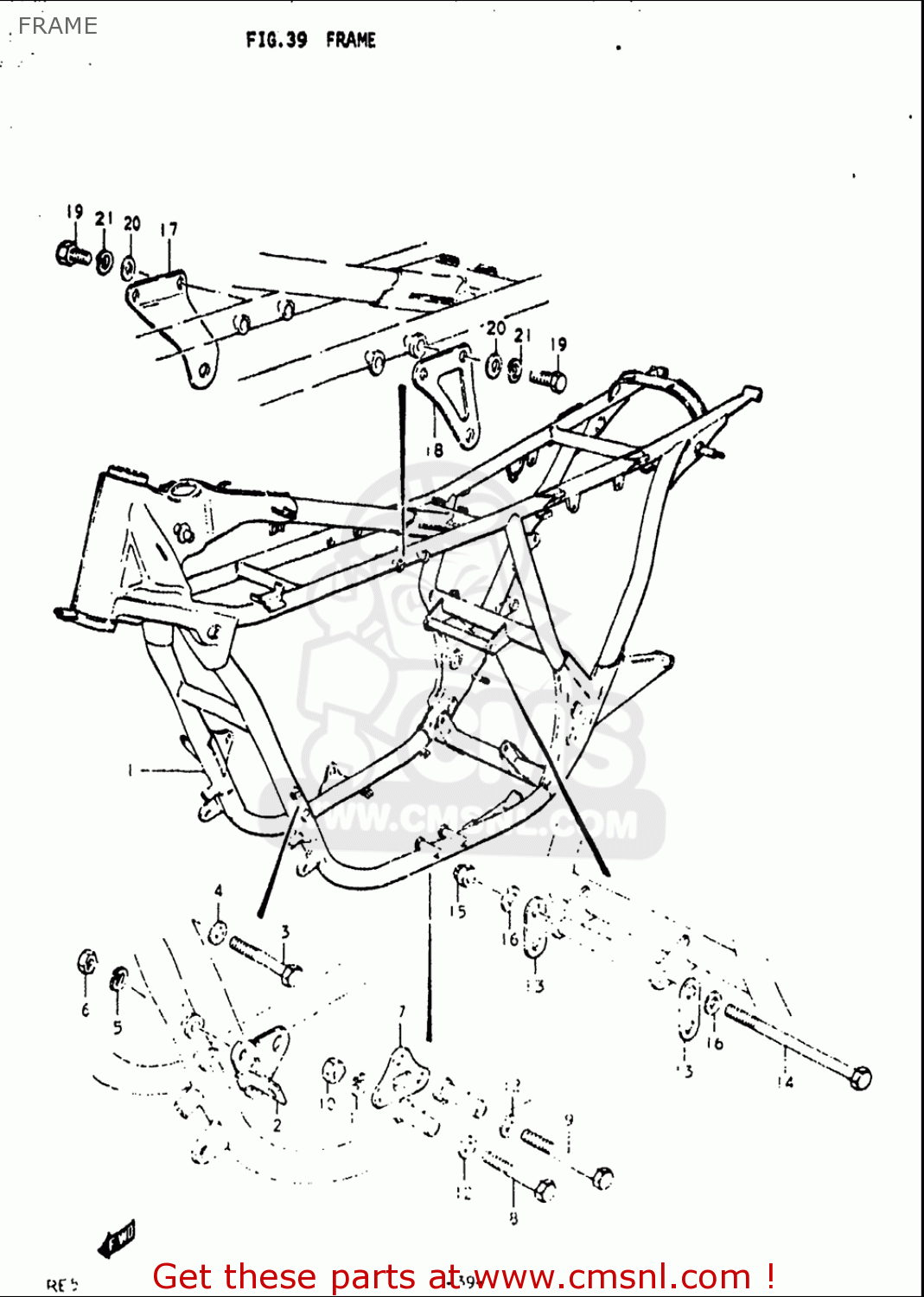 FRAME RE5 RE5M RE5A 1975 1976 (M) (A) USA (E03) / 497CC ROTARY