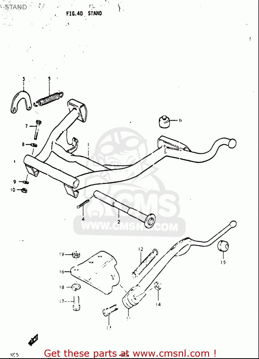 STAND RE5 RE5M RE5A 1975 1976 (M) (A) USA (E03) / 497CC ROTARY