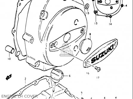 ENGINE LH COVER - RE5 RE5M RE5A 1975 1976 (M) (A) USA (E03) / 497CC ROTARY