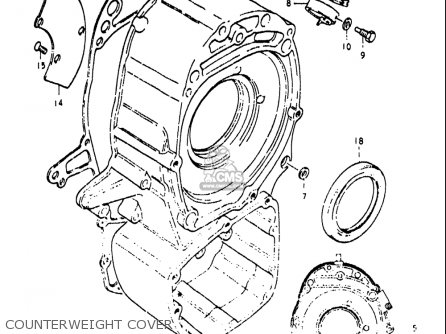 COUNTERWEIGHT COVER - RE5 RE5M RE5A 1975 1976 (M) (A) USA (E03) / 497CC ROTARY