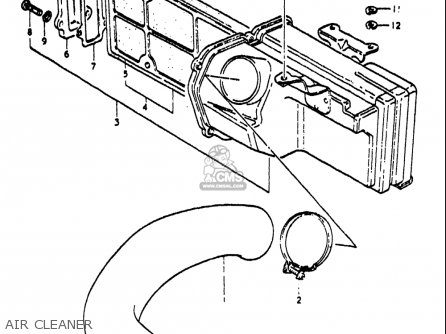 AIR CLEANER - RE5 RE5M RE5A 1975 1976 (M) (A) USA (E03) / 497CC ROTARY