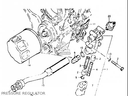 PRESSURE REGULATOR - RE5 RE5M RE5A 1975 1976 (M) (A) USA (E03) / 497CC ROTARY
