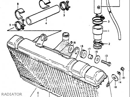 RADIATOR - RE5 RE5M RE5A 1975 1976 (M) (A) USA (E03) / 497CC ROTARY