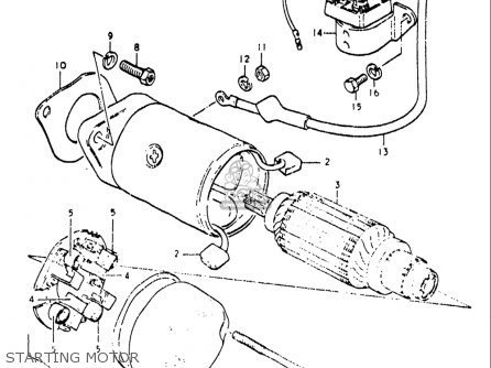 STARTING MOTOR - RE5 RE5M RE5A 1975 1976 (M) (A) USA (E03) / 497CC ROTARY