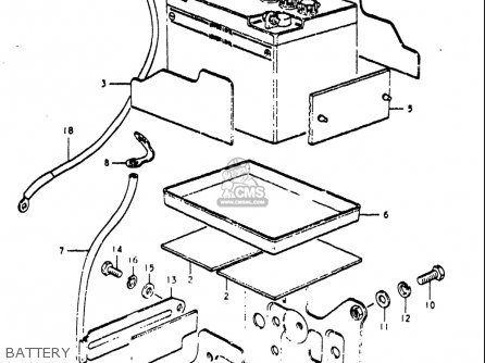 BATTERY - RE5 RE5M RE5A 1975 1976 (M) (A) USA (E03) / 497CC ROTARY