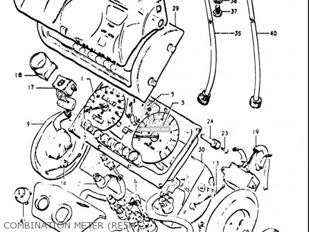 COMBINATION METER (RE5M) - RE5 RE5M RE5A 1975 1976 (M) (A) USA (E03) / 497CC ROTARY