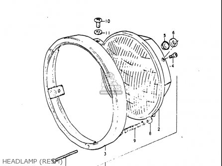 HEADLAMP (RE5M) - RE5 RE5M RE5A 1975 1976 (M) (A) USA (E03) / 497CC ROTARY