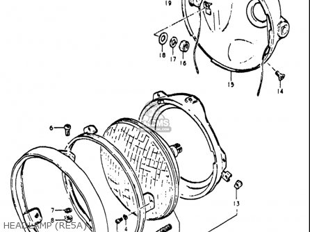 HEADLAMP (RE5A) - RE5 RE5M RE5A 1975 1976 (M) (A) USA (E03) / 497CC ROTARY
