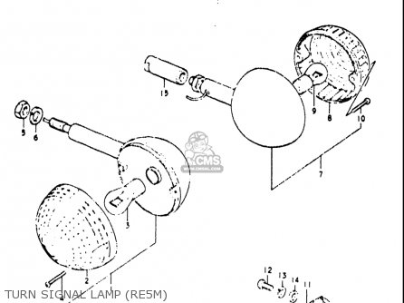 TURN SIGNAL LAMP (RE5M) - RE5 RE5M RE5A 1975 1976 (M) (A) USA (E03) / 497CC ROTARY