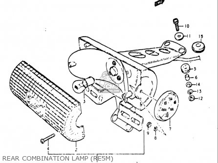 REAR COMBINATION LAMP (RE5M) - RE5 RE5M RE5A 1975 1976 (M) (A) USA (E03) / 497CC ROTARY