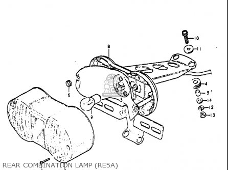 REAR COMBINATION LAMP (RE5A) - RE5 RE5M RE5A 1975 1976 (M) (A) USA (E03) / 497CC ROTARY
