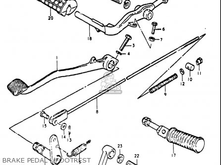 BRAKE PEDAL - FOOTREST - RE5 RE5M RE5A 1975 1976 (M) (A) USA (E03) / 497CC ROTARY