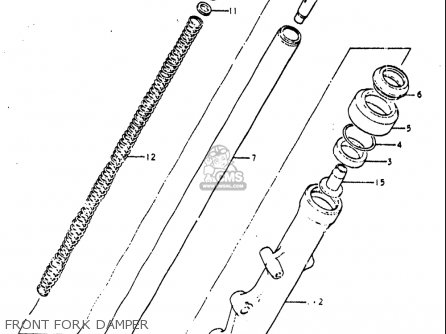 FRONT FORK DAMPER - RE5 RE5M RE5A 1975 1976 (M) (A) USA (E03) / 497CC ROTARY