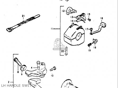 LH HANDLE SWITCH - RE5 RE5M RE5A 1975 1976 (M) (A) USA (E03) / 497CC ROTARY