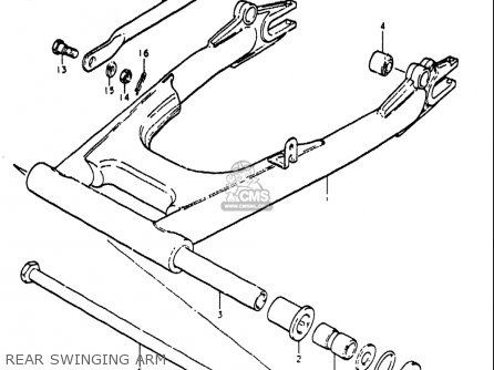 REAR SWINGING ARM - RE5 RE5M RE5A 1975 1976 (M) (A) USA (E03) / 497CC ROTARY
