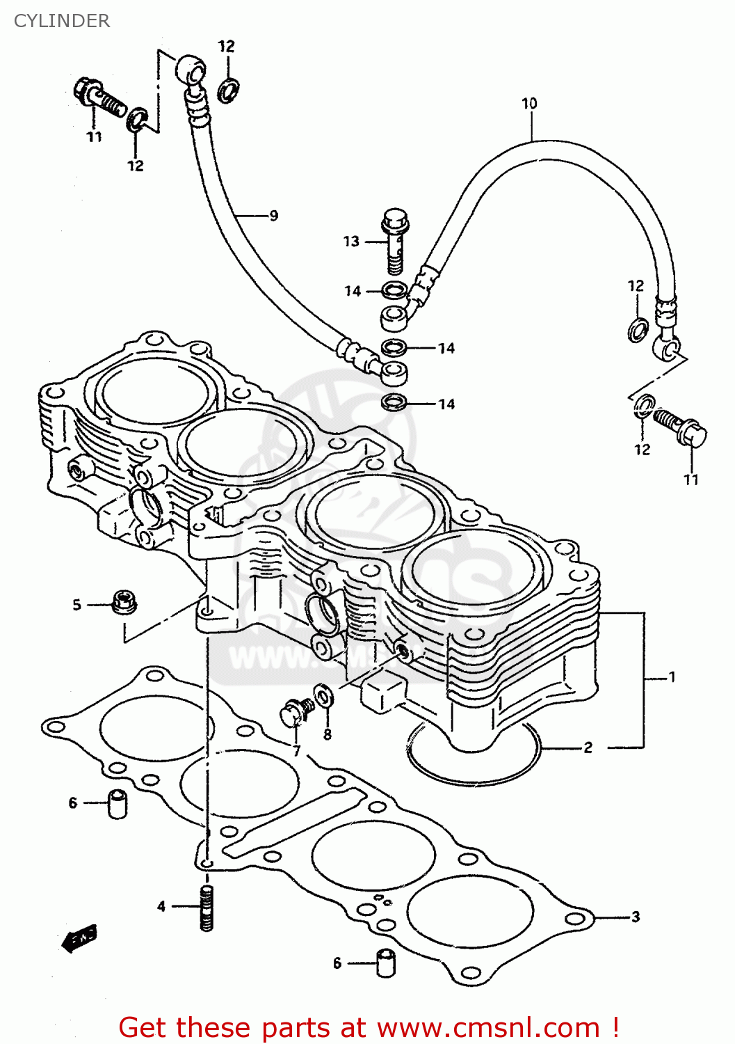 CYLINDER RF600R 1993 (P) (E02 E04 E15 E17 E18 E21 E22 E24 E25 E34 E53)