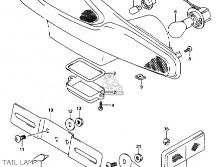 TAIL LAMP - RF600R 1993 (P) (E02 E04 E15 E17 E18 E21 E22 E24 E25 E34 E53)