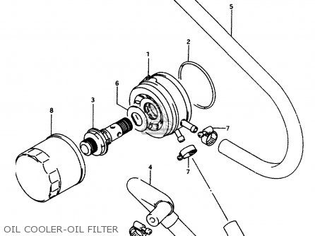 OIL COOLER-OIL FILTER - RF600R 1994 (R) (E02 E04 E15 E17 E18 E21 E22 E24 E25 E34 E39 53)