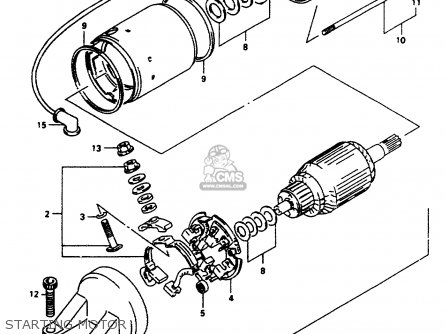 STARTING MOTOR - RF600R 1994 (R) (E02 E04 E15 E17 E18 E21 E22 E24 E25 E34 E39 53)