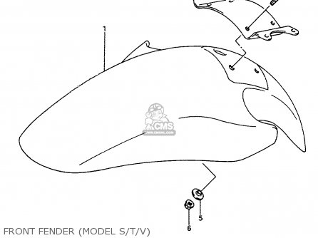 FRONT FENDER (MODEL S/T/V) - RF600R 1994 (R) (E02 E04 E15 E17 E18 E21 E22 E24 E25 E34 E39 53)