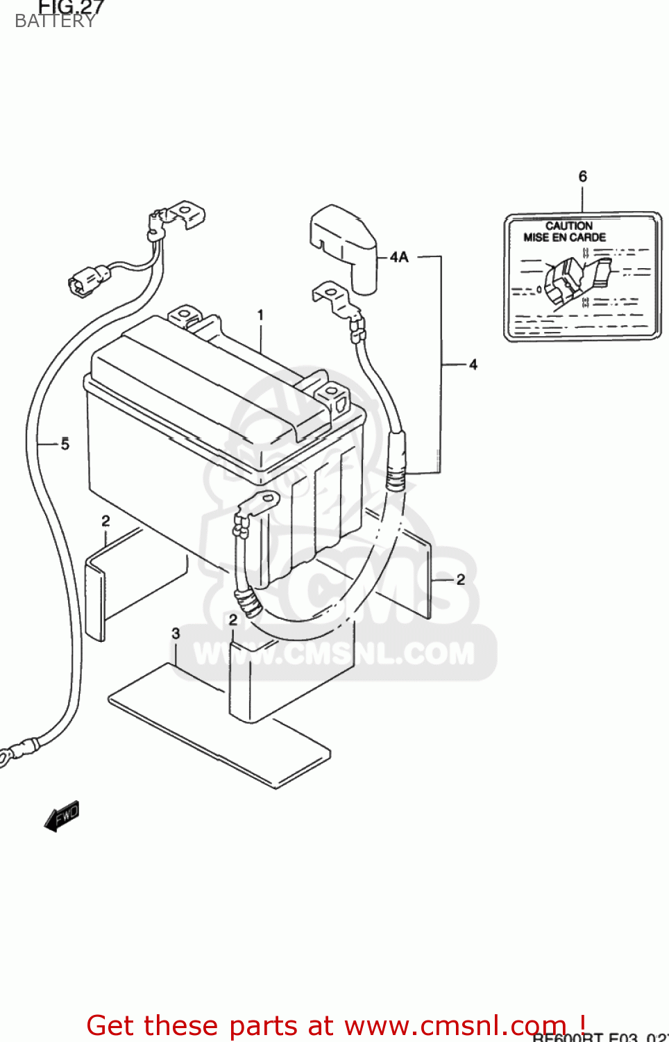 BATTERY RF600R 1994 (R) USA (E03)