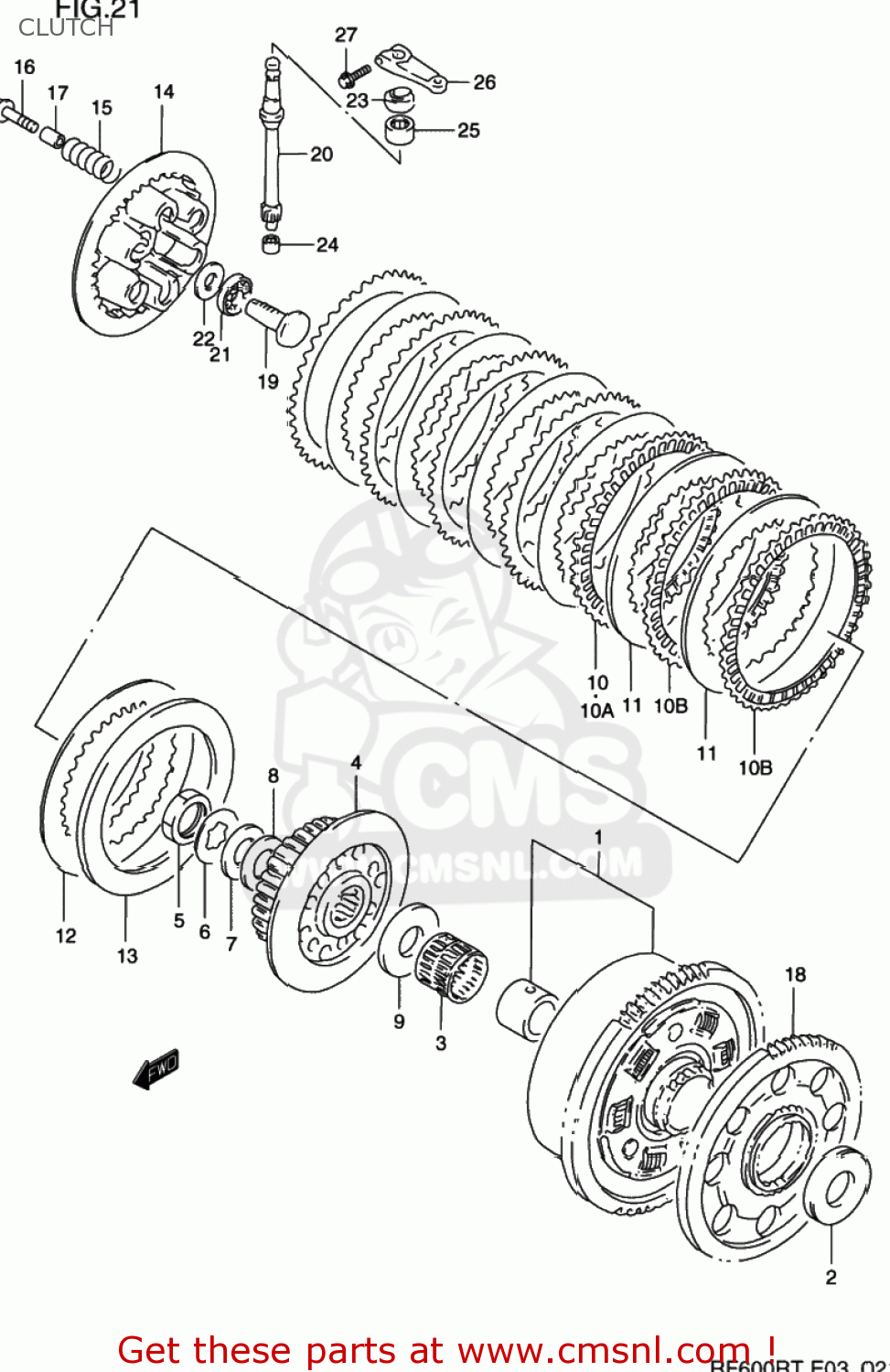 CLUTCH RF600R 1994 (R) USA (E03)