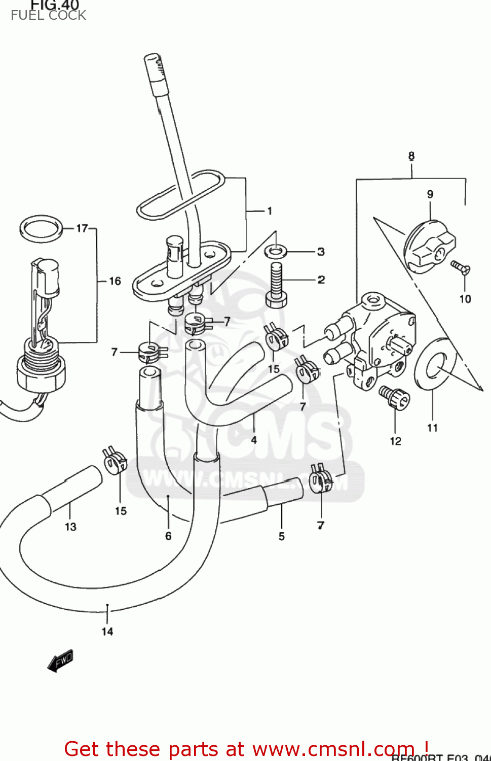 FUEL COCK RF600R 1994 (R) USA (E03)