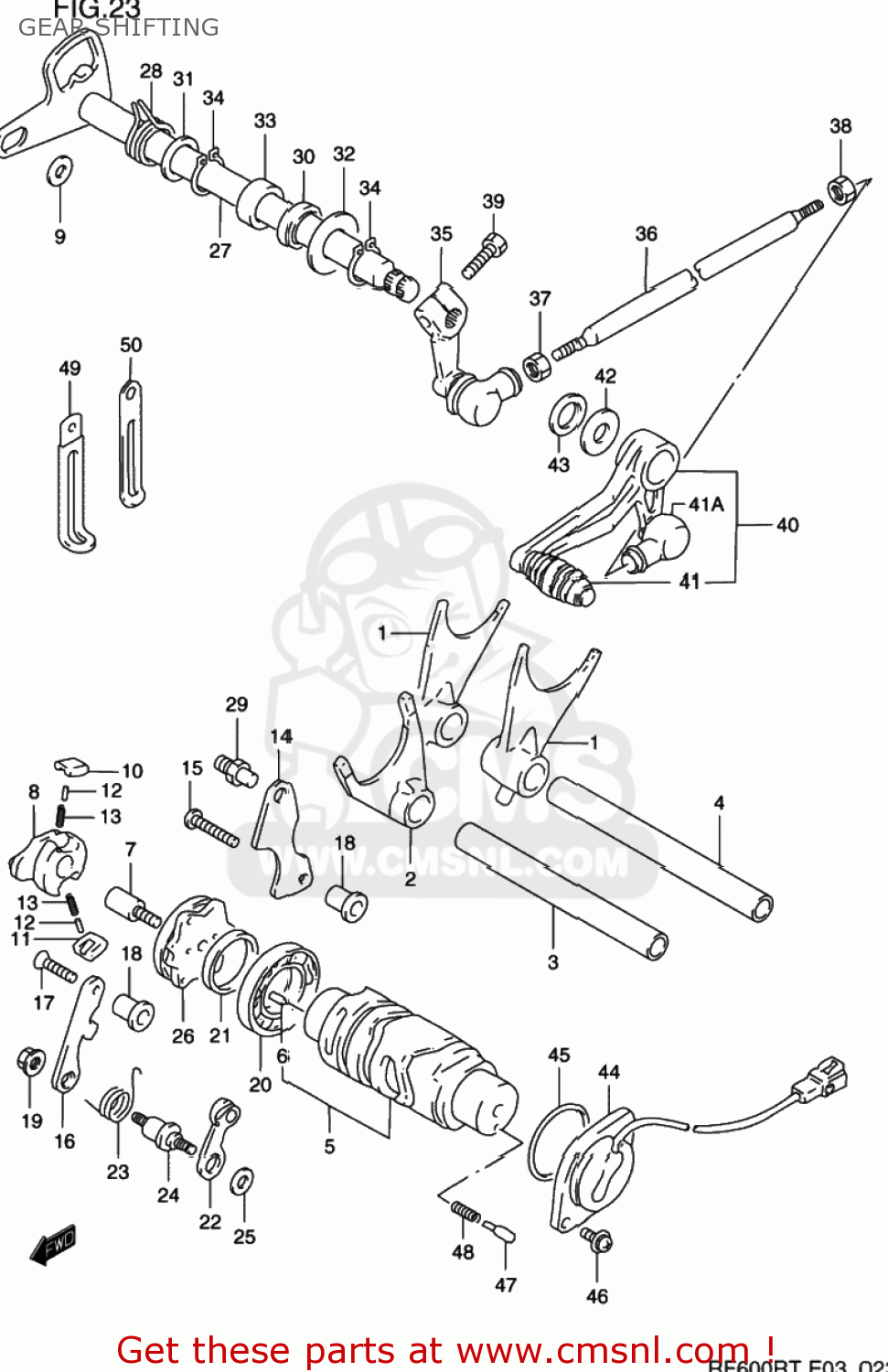 GEAR SHIFTING RF600R 1994 (R) USA (E03)