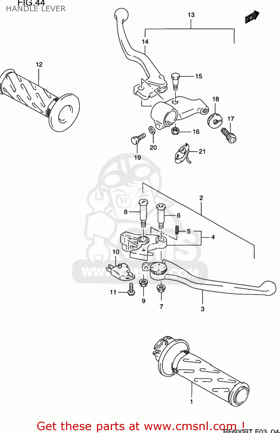 HANDLE LEVER RF600R 1994 (R) USA (E03)