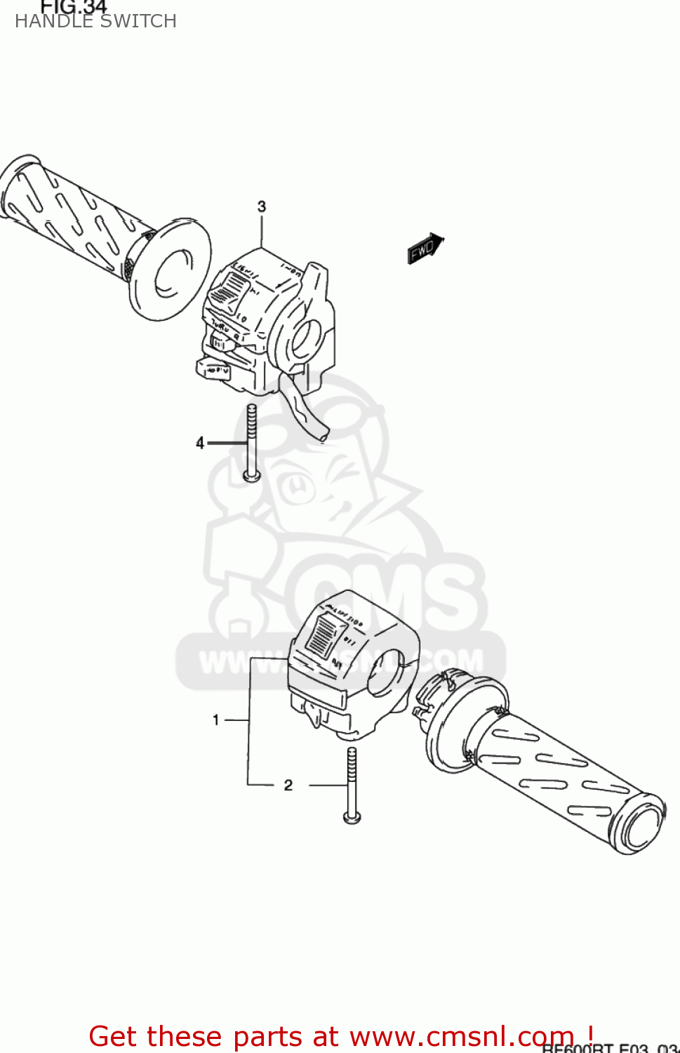 HANDLE SWITCH RF600R 1994 (R) USA (E03)