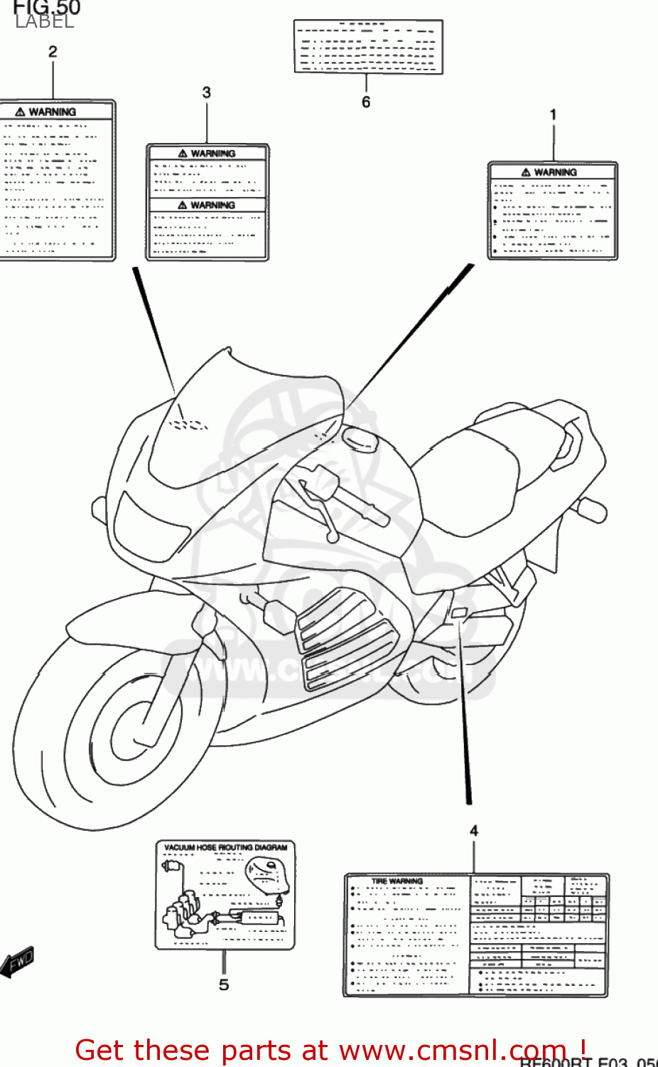 LABEL RF600R 1994 (R) USA (E03)