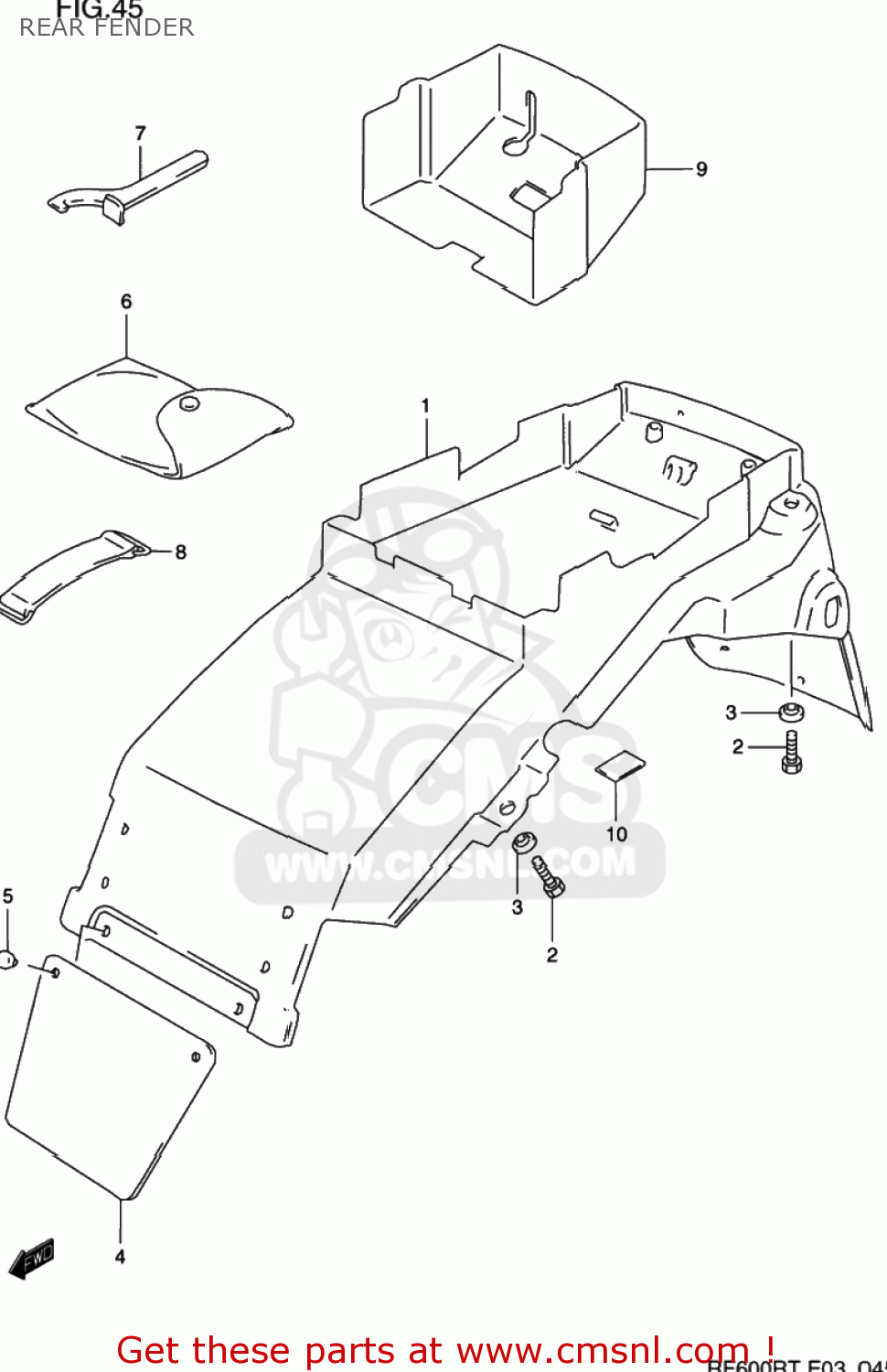 REAR FENDER RF600R 1994 (R) USA (E03)