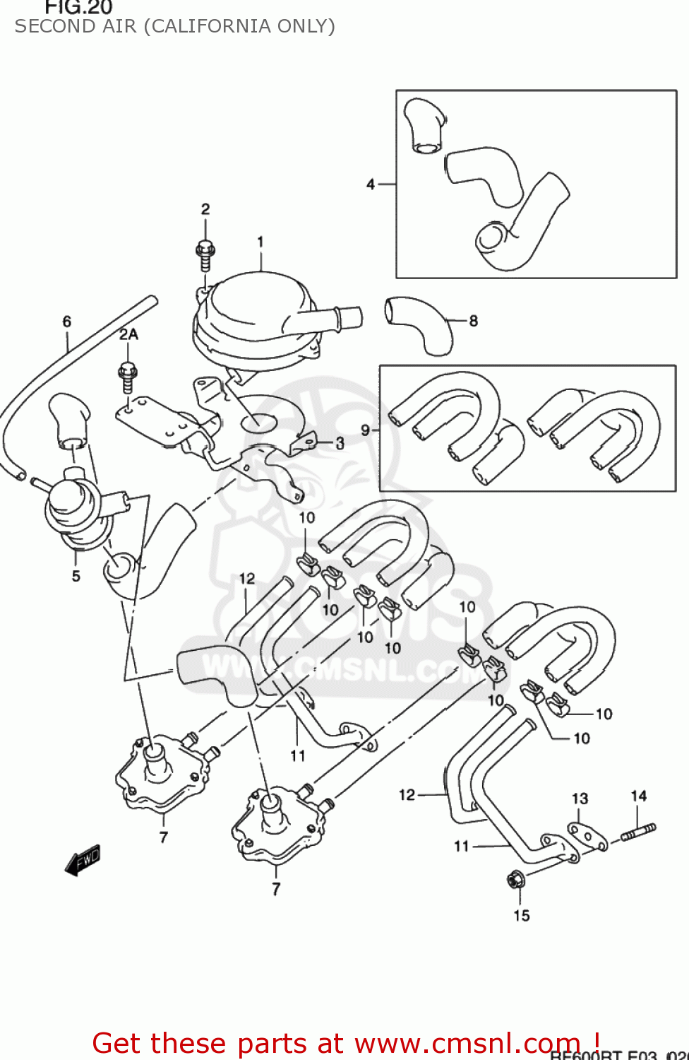 SECOND AIR (CALIFORNIA ONLY) RF600R 1994 (R) USA (E03)