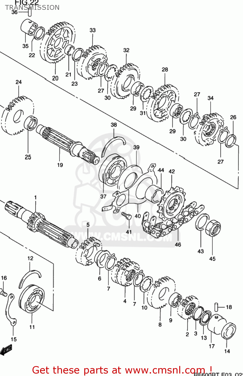 TRANSMISSION RF600R 1994 (R) USA (E03)