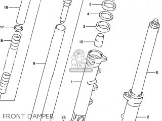 FRONT DAMPER - RF600R 1994 (R) USA (E03)