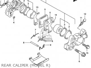 REAR CALIPER (MODEL R) - RF600R 1994 (R) USA (E03)