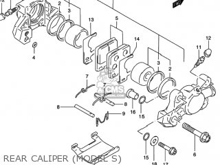 REAR CALIPER (MODEL S) - RF600R 1994 (R) USA (E03)