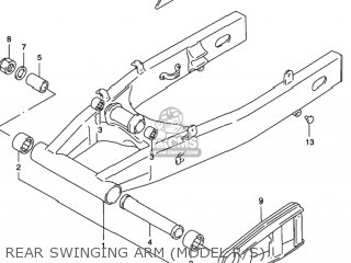 REAR SWINGING ARM (MODEL R/S) - RF600R 1994 (R) USA (E03)